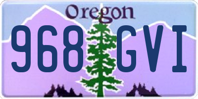 OR license plate 968GVI