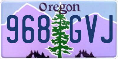 OR license plate 968GVJ