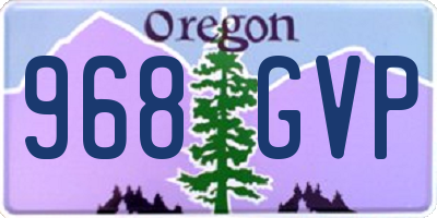 OR license plate 968GVP