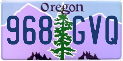 OR license plate 968GVQ