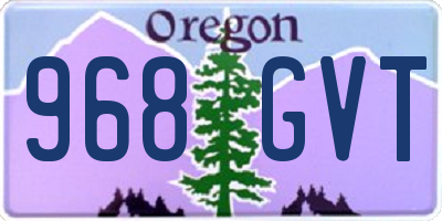 OR license plate 968GVT