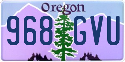 OR license plate 968GVU