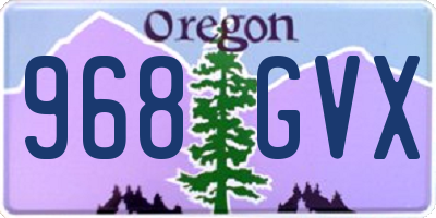OR license plate 968GVX