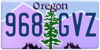 OR license plate 968GVZ