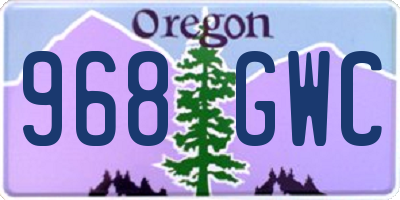 OR license plate 968GWC