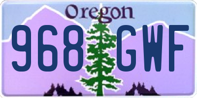 OR license plate 968GWF