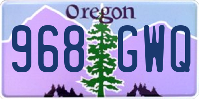 OR license plate 968GWQ