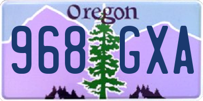 OR license plate 968GXA