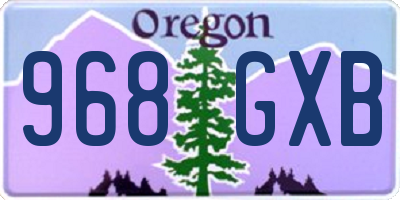 OR license plate 968GXB