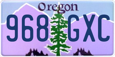OR license plate 968GXC
