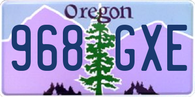 OR license plate 968GXE