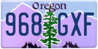 OR license plate 968GXF