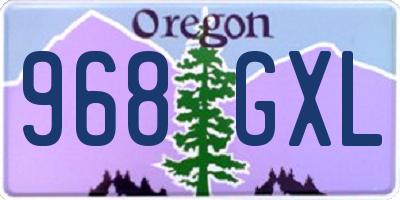 OR license plate 968GXL