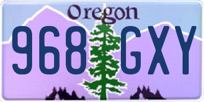 OR license plate 968GXY