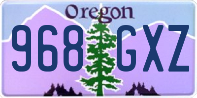 OR license plate 968GXZ