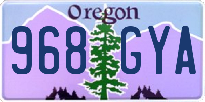 OR license plate 968GYA