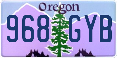 OR license plate 968GYB