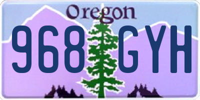 OR license plate 968GYH