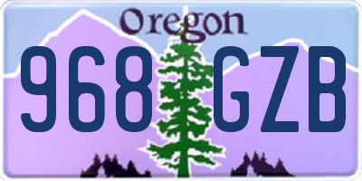 OR license plate 968GZB