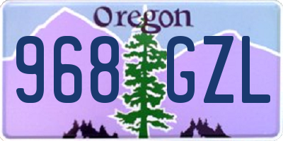 OR license plate 968GZL