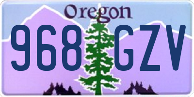 OR license plate 968GZV