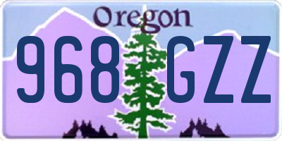 OR license plate 968GZZ