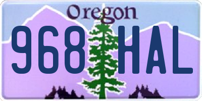 OR license plate 968HAL