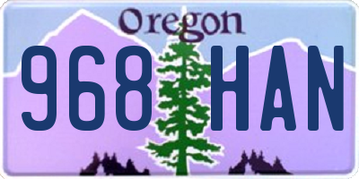 OR license plate 968HAN