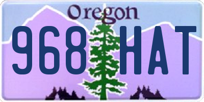 OR license plate 968HAT