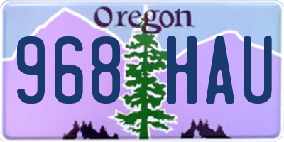 OR license plate 968HAU