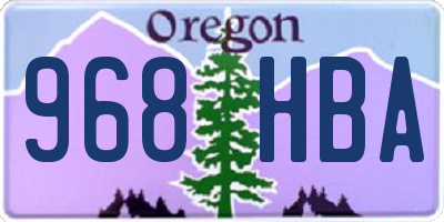 OR license plate 968HBA