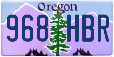 OR license plate 968HBR