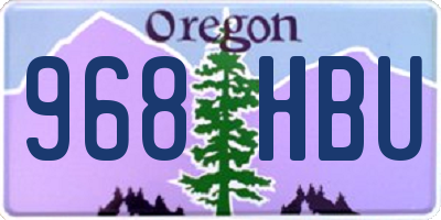 OR license plate 968HBU