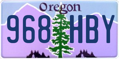 OR license plate 968HBY