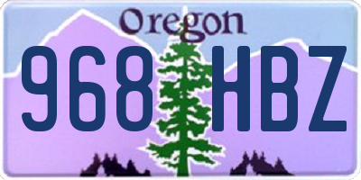 OR license plate 968HBZ