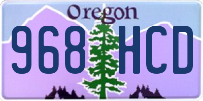 OR license plate 968HCD