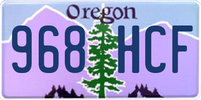 OR license plate 968HCF