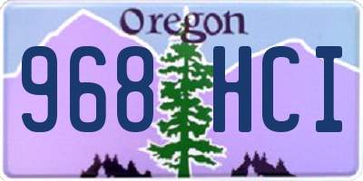 OR license plate 968HCI