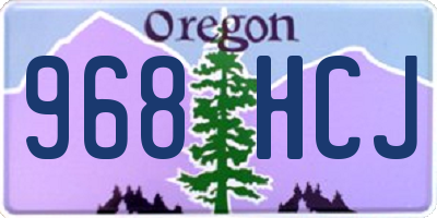 OR license plate 968HCJ
