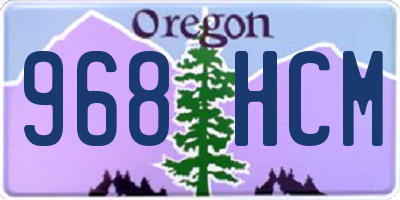 OR license plate 968HCM