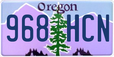 OR license plate 968HCN