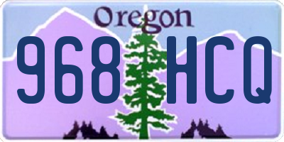 OR license plate 968HCQ