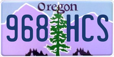 OR license plate 968HCS