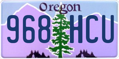 OR license plate 968HCU