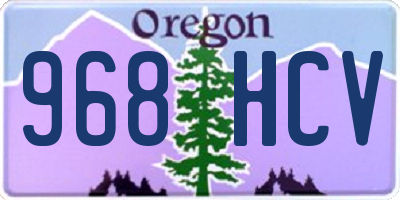OR license plate 968HCV