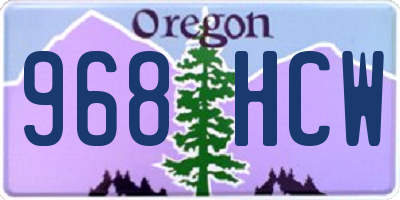 OR license plate 968HCW