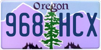 OR license plate 968HCX