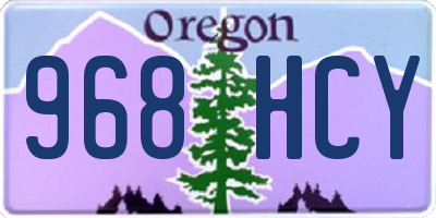 OR license plate 968HCY
