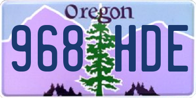 OR license plate 968HDE