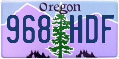 OR license plate 968HDF